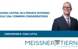 RAISING CAPITAL IN A PRIVATE OFFERING
