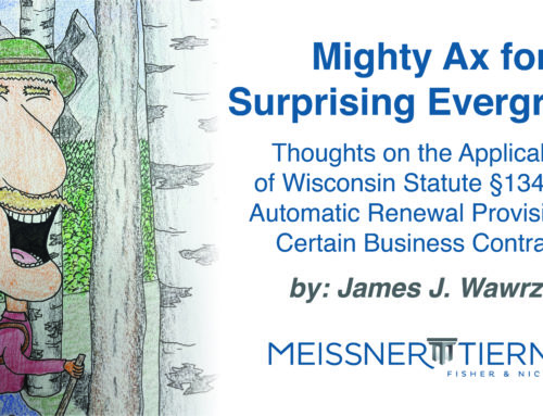 Mighty Ax for Surprising Evergreen? Thoughts on the Applicability of Wisconsin Statute § 134.49 to Automatic Renewal Provisions in Certain Business Contracts