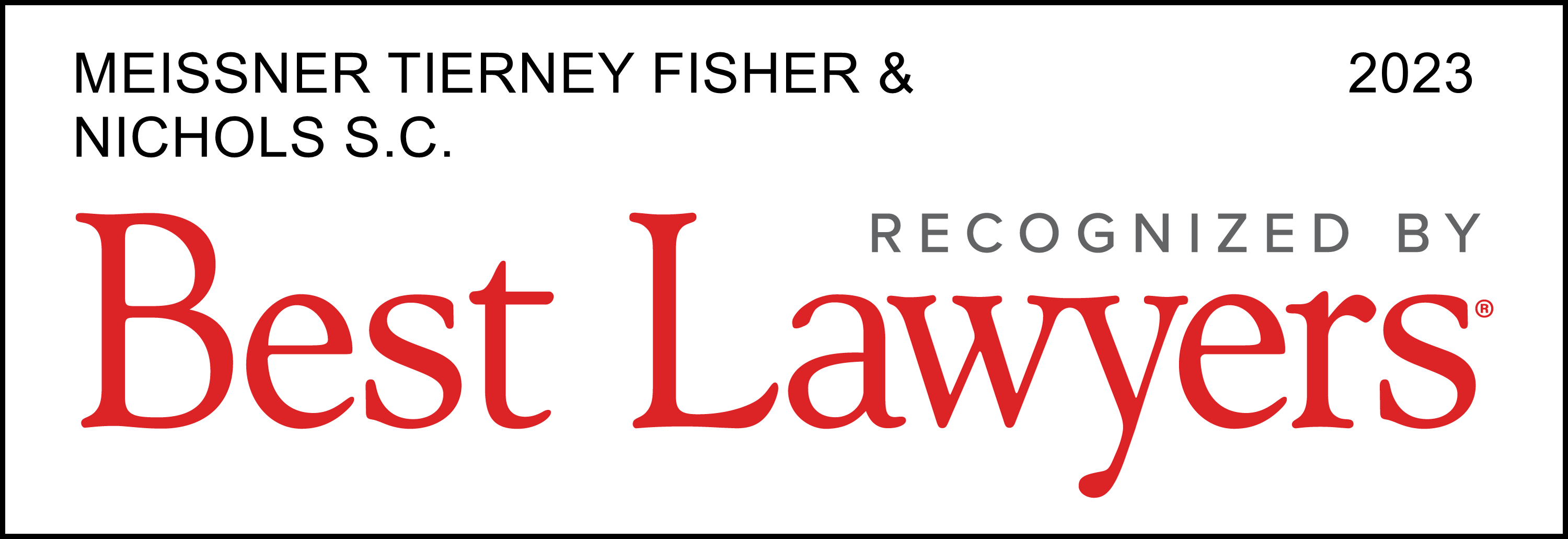 Recognized by Best Lawyers